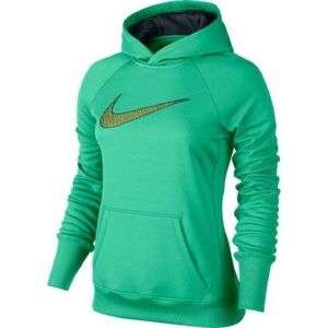 Women's Nike Therma-Fit Swoosh Out All Time Printed Hoodie - Green - Size M